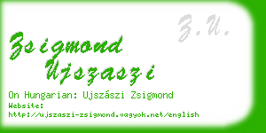 zsigmond ujszaszi business card