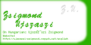 zsigmond ujszaszi business card